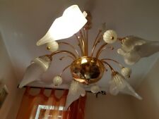 Lampadario dorato coppe usato  Italia