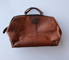 ancien sac de voyage sport en cuir marron veritable Nectario Pelle vintage 1950 comprar usado  Enviando para Brazil