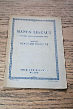 Giacomo puccini manon usato  Saviore dell'Adamello