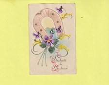 Cpa peinte violettes d'occasion  Draguignan
