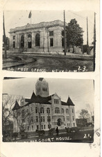 Cartão de vista 2 - Correios dos EUA-23; Court House-21, Nevada, Missouri Cartão postal do Missouri comprar usado  Enviando para Brazil