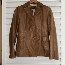 Jaqueta de couro marrom caramelo Banana Republic média bolsos traseiros plissados forrados comprar usado Jaqueta de couro marrom caramelo Banana Republic média bolsos traseiros plissados forrados comprar usado  Enviando para Brazil