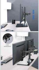 Suporte de mesa VIVO monitor duplo montagem ajustável com base de vidro suporte-V002FG comprar usado  Enviando para Brazil