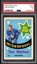 1969-70 OPC O PEE CHEE NHL #213 Tim Horton A S HOF PSA 5 EX Toronto Maple Leafs comprar usado  Enviando para Brazil
