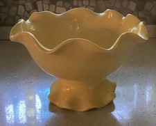 Caixa e cano amarelo borda canelada cerâmica peça central tigela 10,5”, NOVO, usado comprar usado  Enviando para Brazil