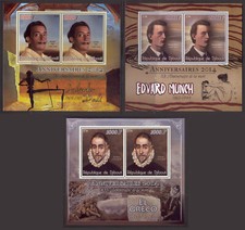 Pintura artística Lollini P26 - S Dali - E Munch - El Greco - 3 folhas, sem marca de charneira 2014 comprar usado  Enviando para Brazil