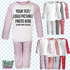 Pijama infantil personalizado PJs Raglan roupa noturna para dormir presente criança 2 comprar usado  Enviando para Brazil