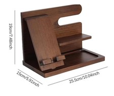 Cabeceira de madeira madeira telefone docking station suporte carteira relógio chave joias comprar usado  Enviando para Brazil
