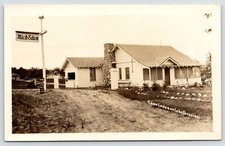 Carp Lake-Eden-Mich MI Dirt Drive Past Lodge, Cabines~Lareira de Pedra~RPPC 1920s, usado comprar usado  Enviando para Brazil