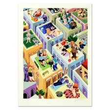 Yuval Mahler "Escaping the Fire" Signed Serigraph Limited Edition Artwork for sale  USA
