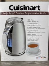 Chaleira elétrica programável sem fio Cuisinart CPK-17P1 Perfectemp 1500W comprar usado  Enviando para Brazil