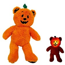 "Oso de peluche Build A Bear naranja calabaza brilla Halloween 17"" FUNCIONA" segunda mano  Embacar hacia Mexico