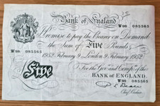 White five pounds for sale  STOKE-ON-TRENT