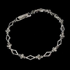 Été 925 Argent Bracelet Rond Marcassite Naturel Pierre Précieuse Bijoux 19.1cm comprar usado  Enviando para Brazil