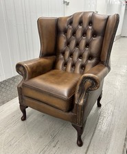 Brown leather button for sale  BRACKNELL