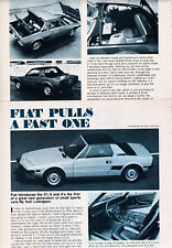 1973 Fiat X1/9 carro esportivo motor central, revisão e teste inicial de estrada do novo carro comprar usado  Enviando para Brazil
