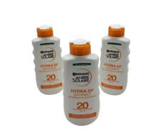 Mleko przeciwsłoneczne 3x 200ml Garnier Ambre Solaire Hydra 24h krem przeciwsłoneczny SPF20, używany na sprzedaż  Wysyłka do Poland
