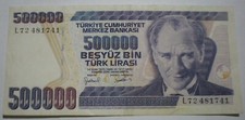 Turchia banconota 500000 usato  Ruvo di Puglia