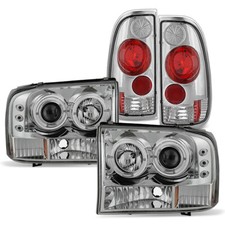 1999-2004 Ford F250 F350 SD Superduty LED projetor halo faróis + lanternas traseiras comprar usado  Enviando para Brazil