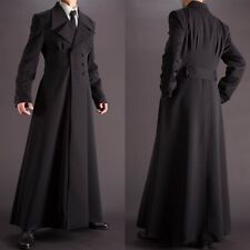 Sobretudo masculino preto empresarial tweed casacos longos ajuste regular casamento peito duplo comprar usado  Enviando para Brazil