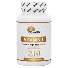 Cápsulas gelatinosas de vitamina E 400 UI – Tocoferol natural, suporte antioxidante – Sowelo comprar usado  Enviando para Brazil