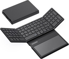 Teclado Bluetooth dobrável, teclado dobrável portátil tamanho completo com grande comprar usado  Enviando para Brazil