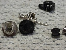 Usado, 2 conjuntos de botões de bloqueio Schaller Strap usados conjunto preto e níquel comprar usado  Enviando para Brazil