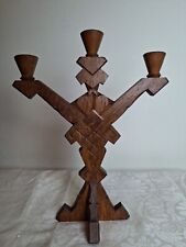 Vintage wooden candelabra for sale  LEEDS