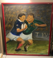 Grande peinture rugby d'occasion  Jujurieux