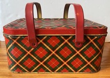 Cesta de piquenique vintage de metal com alças comprar usado  Enviando para Brazil