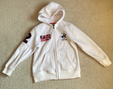 Casaco infantil feminino BEVERLY HILLS POLO CLUB branco zíper completo tamanho 7 comprar usado  Enviando para Brazil