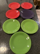 Conjunto de 7 pratos de salada vintage Fiestaware Homer Laughlin 7" - Fiesta Rainbow comprar usado  Enviando para Brazil