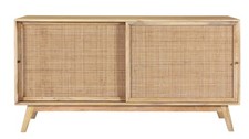 Naturalna komoda w stylu boho z przesuwnymi drzwiami na sprzedaż  PL