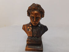 Estatueta de busto de metal pequeno de busto de compositor alemão Ludwig van Beethoven comprar usado  Enviando para Brazil