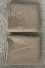 2 painéis de cortinas de linho Pottery Barn Emery 50 x 84” forrado de aveia 3 em 1 poste superior comprar usado  Enviando para Brazil