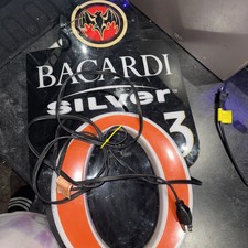Bacardi silver sign for sale  Grundy Center