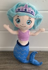 Boneca sereia de pelúcia 14" empresa de construção da memória princesa tiara brinquedo roxo azul comprar usado  Enviando para Brazil