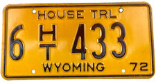 Wyoming 1972 license for sale  Mundelein