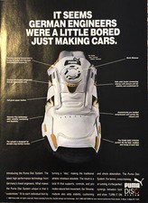Tênis esportivo PRINT AD 1992 Puma Disc System engenheiros alemães carros entediados comprar usado  Enviando para Brazil
