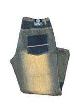 Jeans vintage Y2K Enyce desbotado folgado skatista branqueado 40x30 lavagem louca grunge comprar usado  Enviando para Brazil