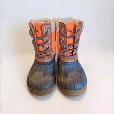 Botas de neve OSHKOSH EUA infantil inverno tamanho 9 laranja azul marrom comprar usado  Enviando para Brazil