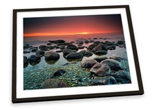 Rocky seascape sunset for sale  UK