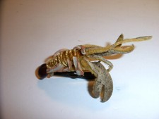 Isca de pesca antiga, sem ervas daninhas, couro, lagostim, fabricante desconhecido, 2 polegadas comprar usado  Enviando para Brazil