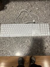 Teclado USB con cable Apple A1243 con teclado numérico blanco genuino probado segunda mano  Embacar hacia Mexico