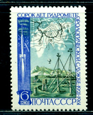 1961 Serviço hidrometeorológico, luzes do norte, mapa, balão, Rússia, Mi.2500, sem marca de charneira comprar usado  Enviando para Brazil