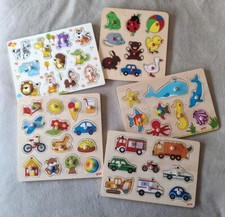 Holzpuzzle steckpuzzle kinderp gebraucht kaufen  Dortmund