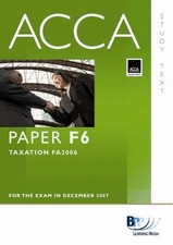 Acca tax fa2006 for sale  UK
