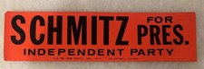 SCHMITZ FOR PRES. Adesivo para festa independente político 15” x 4” comprar usado  Enviando para Brazil
