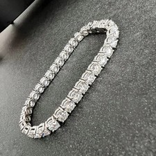 Pulseira de elos de tênis de diamante natural ouro branco 14k (variações listagem selecionar) comprar usado  Enviando para Brazil