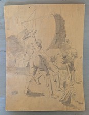 Pêcheurs bretons dessin d'occasion  Cadenet